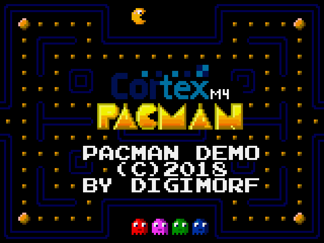 ArcadeIT Command Shell Pac Man clone title screen