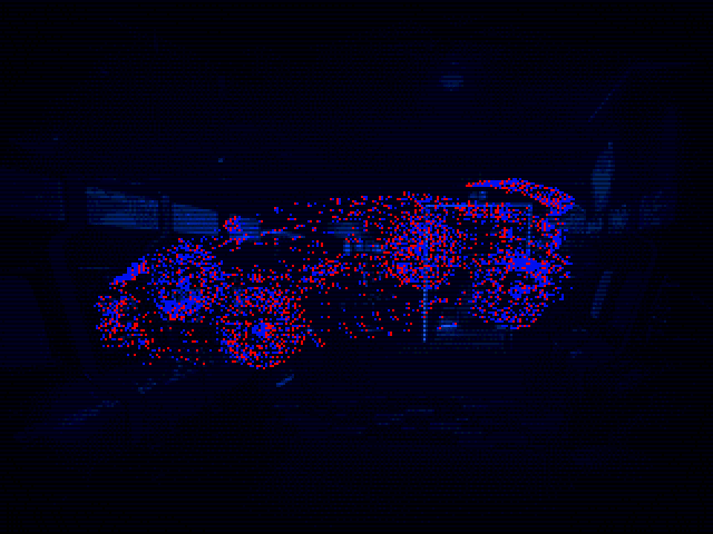 ArcadeIT Command Shell D point cloud with anaglyph stereoscopic view