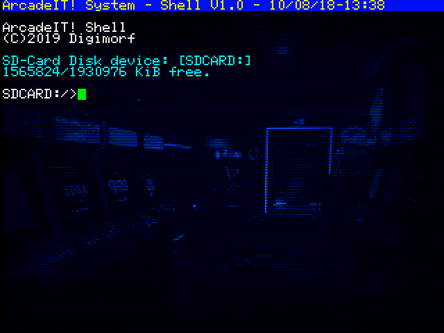ArcadeIT Command Shell Welcome